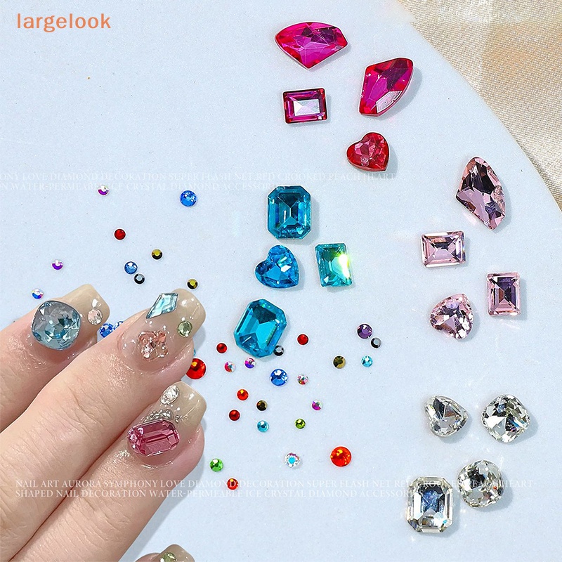 1 Hộp Hạt Nhựa Trong Suốt 3D Đính Móng Nghệ Thuật