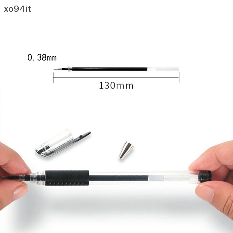 Set 10 Ruột Bút Mực Gel 0.38mm Màu Đen / Đỏ / Xanh