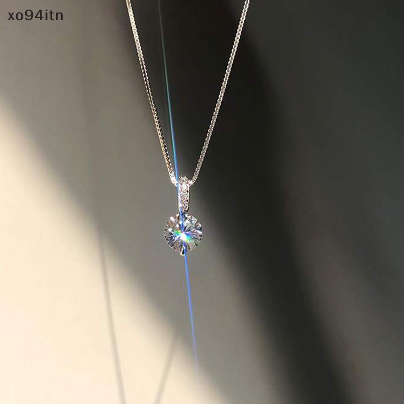 Vòng cổ Mặt Tròn Đính Đá Lấp Lánh Thời Trang Cho Nữ