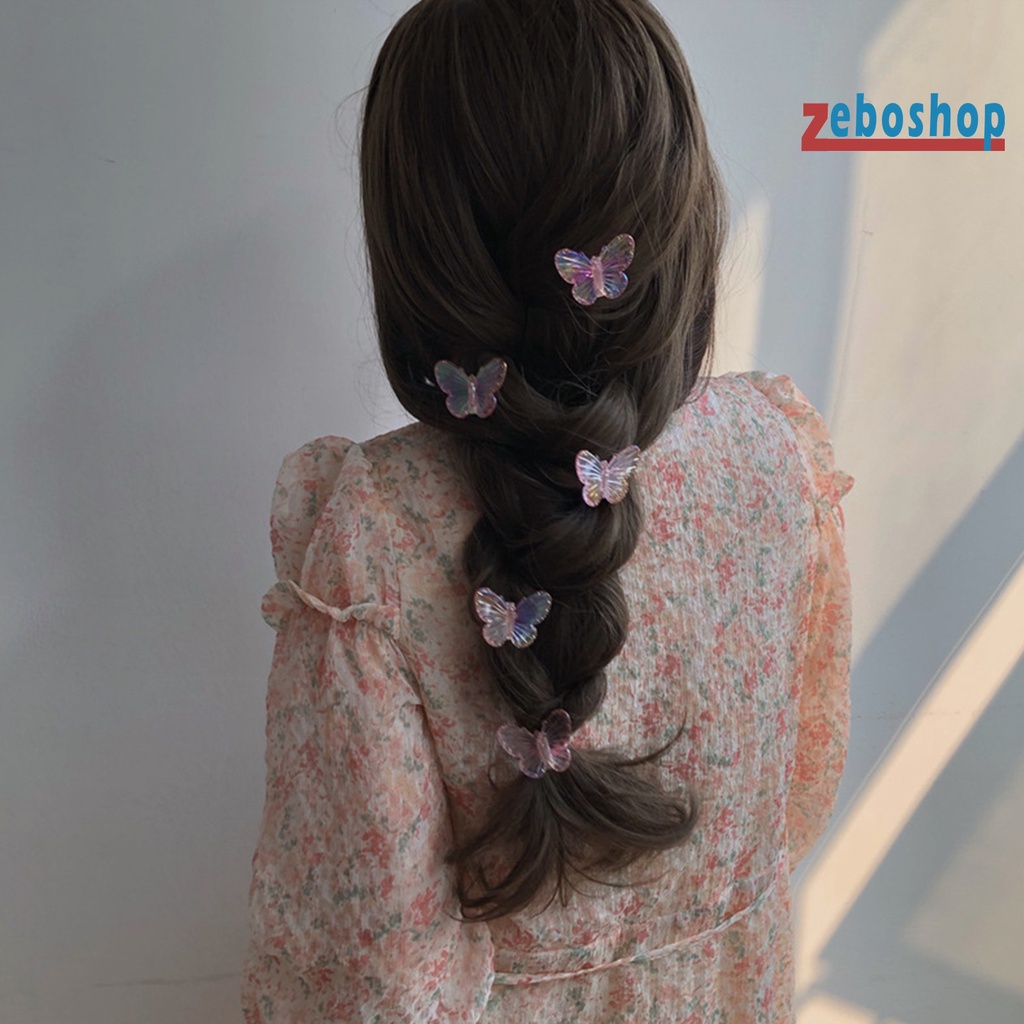 Kẹp Tóc Hình Bướm Trong Suốt Tạo Hiệu Ứng 3D Xinh Xắn Cho Nữ