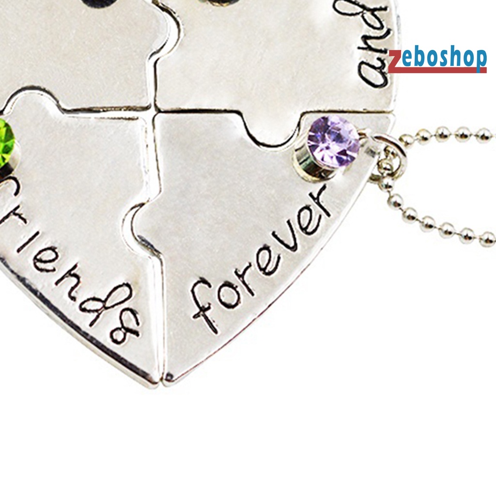 Bộ 4 Vòng cổ Mặt Trái Tim Đính Đá Thời Trang