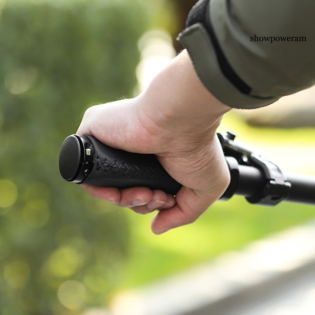 Set 2 Bọc Tay Lái Xe Đạp Leo Núi Bằng Da Bò Chống Trượt Thoải Mái