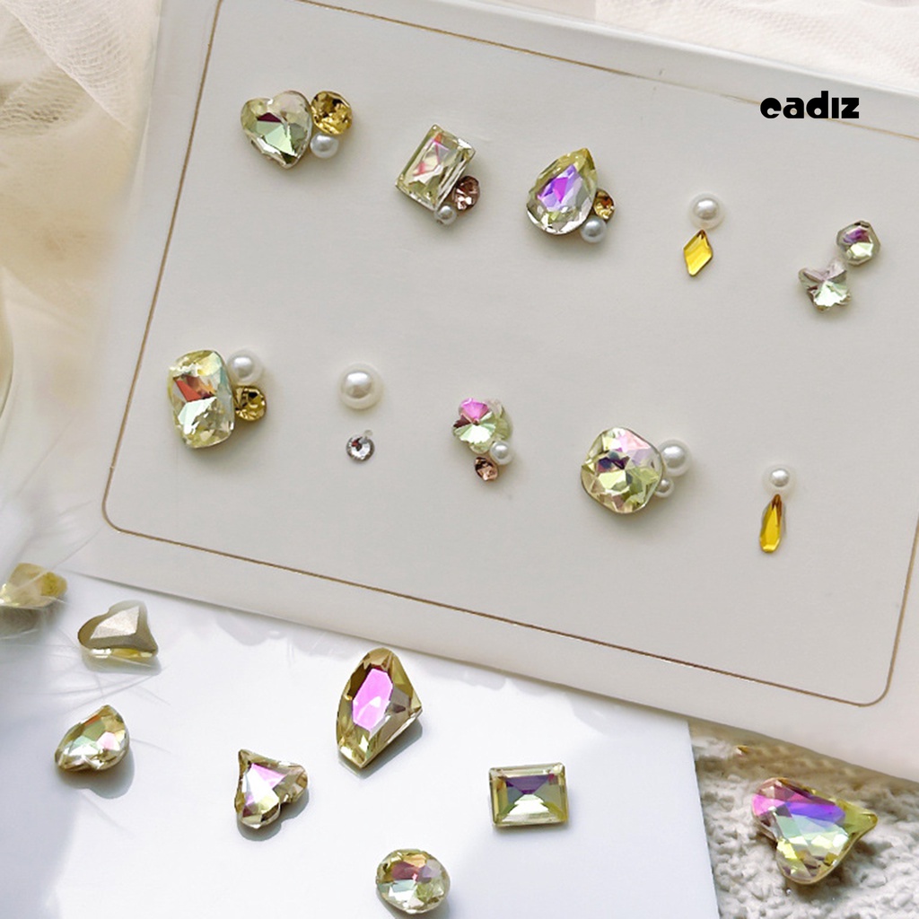 Set 10 Phụ Kiện Đính Đá 3D Nhiều Hình Dạng Sang Trọng Trang Trí Móng Tay Nghệ Thuật