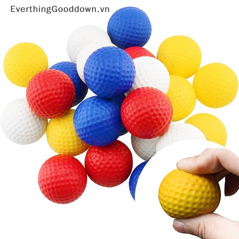 Everthinggooddown Set 5 Quả Bóng Golf Bằng Xốp PU Mềm Dành Cho Bé Tập Chơi Trong Nhà