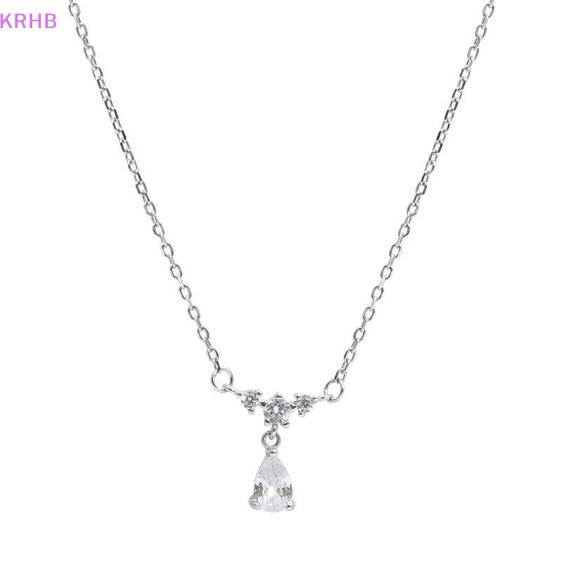 Vòng cổ Mặt Hình Giọt Nước Đính Đá Thời Trang Cho Nữ Mới