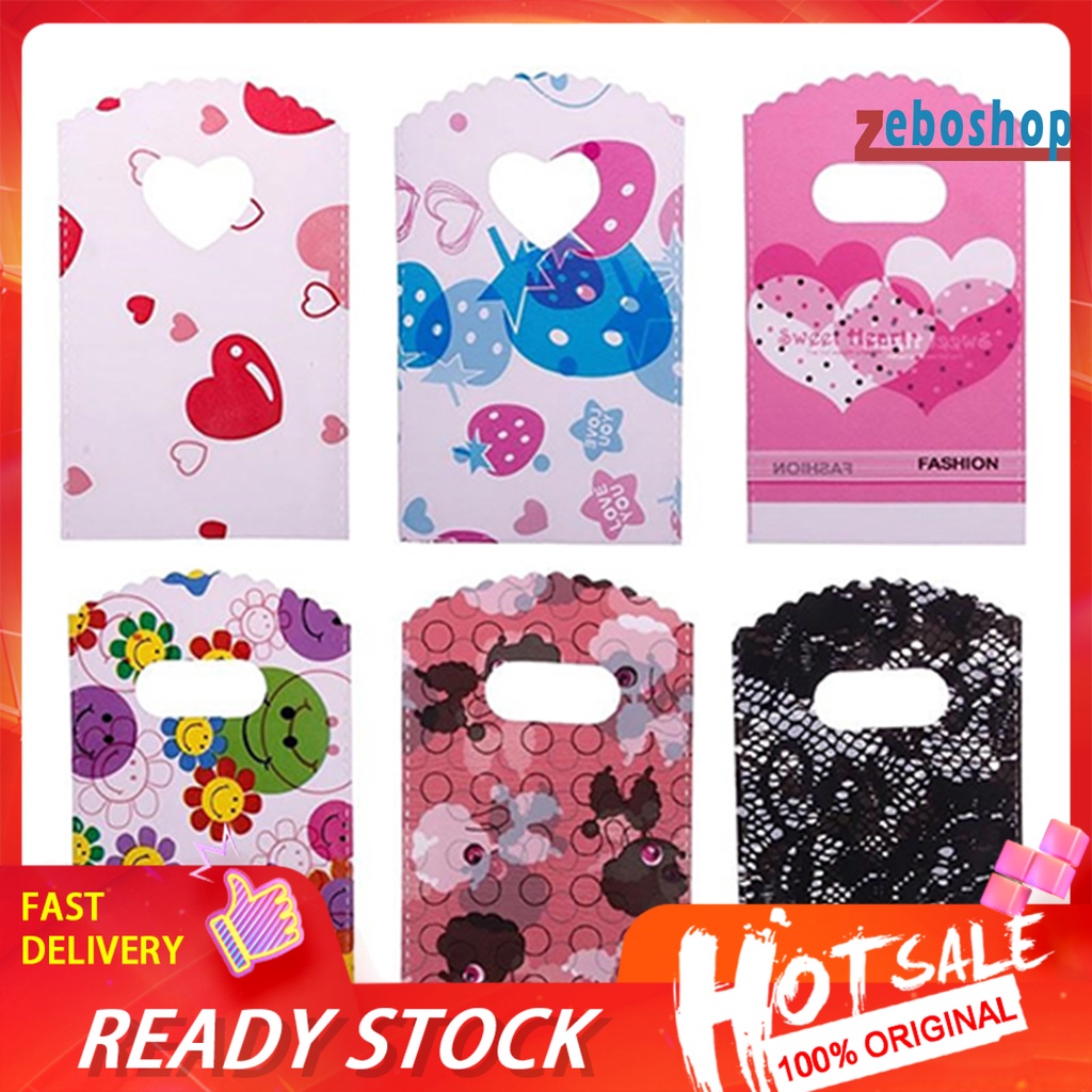 Set 50 Túi Đựng Kẹo Nhỏ Gọn In Họa Tiết Hoạt Hình Nhiều Màu Sắc