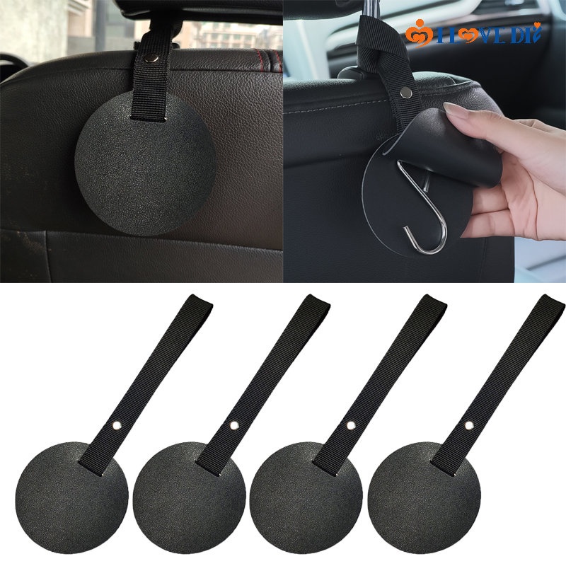 1 Móc Treo Đồ Gắn Ghế Ngồi Xe Hơi Bằng Hợp Kim Nhôm / Da Có Thể Tháo Rời Tiện Dụng