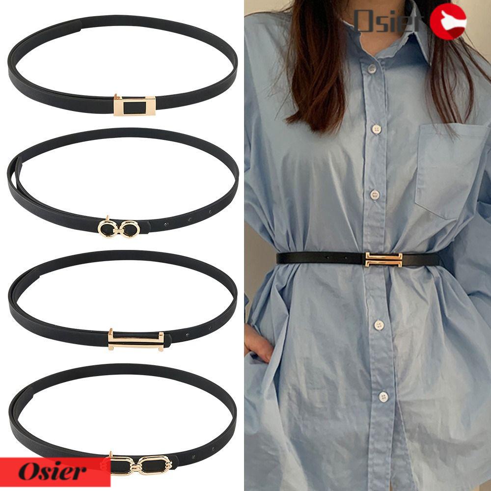 Dây Thắt Lưng Da Mỏng Phong Cách Gothic Cổ Điển 1 Cái Cho Nữ