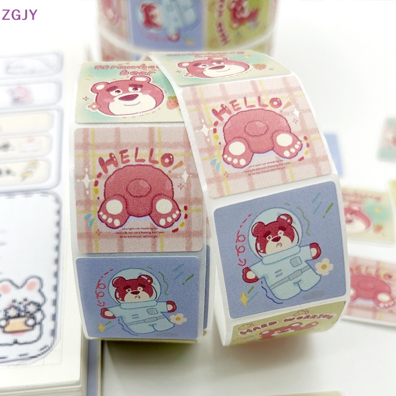 Cuộn 500 Miếng Dán Hình Sanrio Dễ Thương Dùng Trang Trí Mới