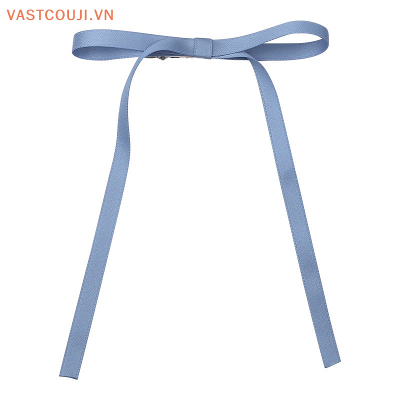 1 Cặp Kẹp Tóc Nơ Dài Kiểu Vintage Cho Nữ