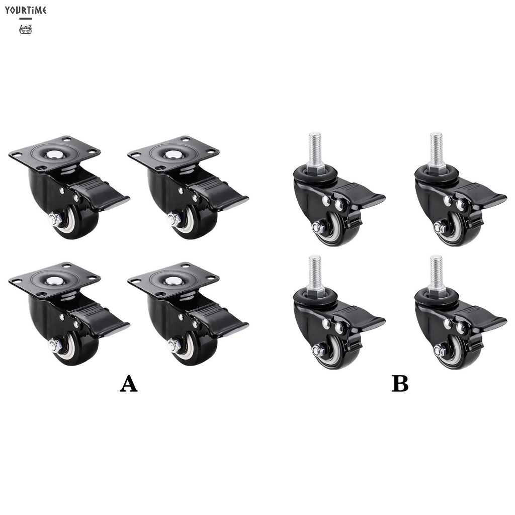 Set 4 Bánh Xe Kèm Phanh 2inch Chuyên Dụng Cho Đồ Nội Thất