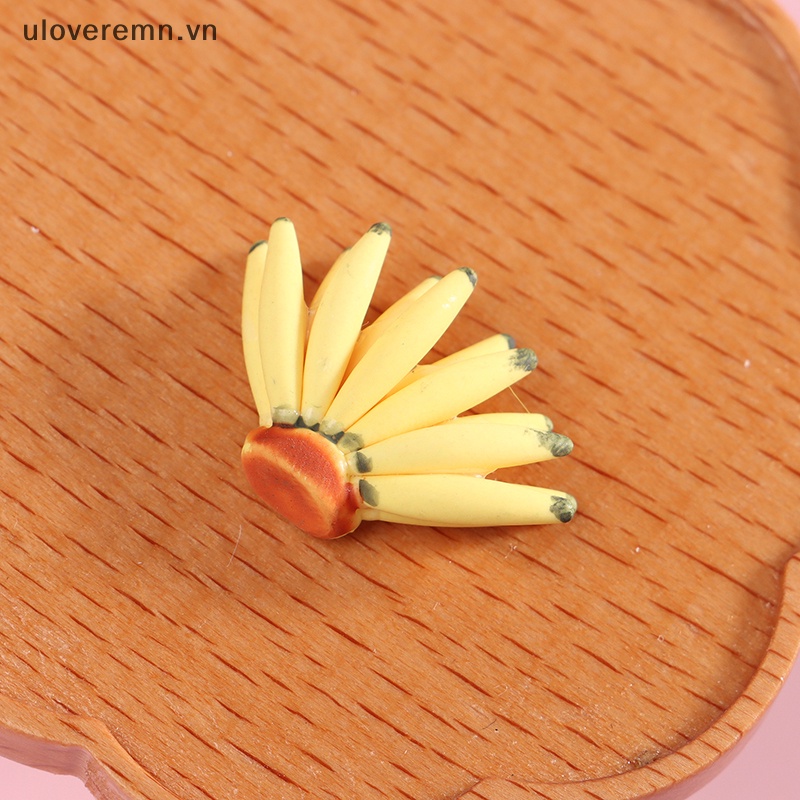 Quả Chuối Giả Bằng Nhựa Resin 1Bunch 1: 12 Trang Trí Nhà Búp Bê