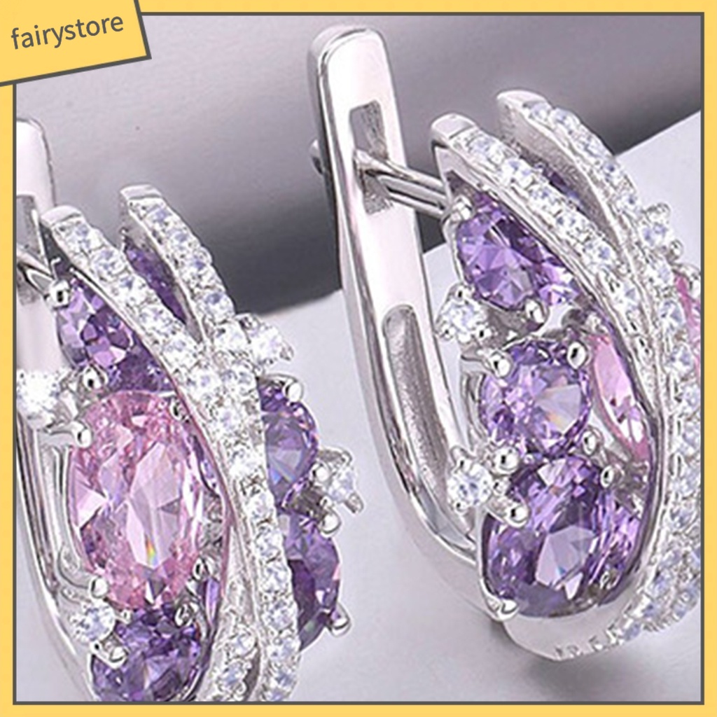 1 Đôi Bông Tai Hình Chữ X Hai Lớp Đính Đá Lấp Lánh Phong Cách Retro