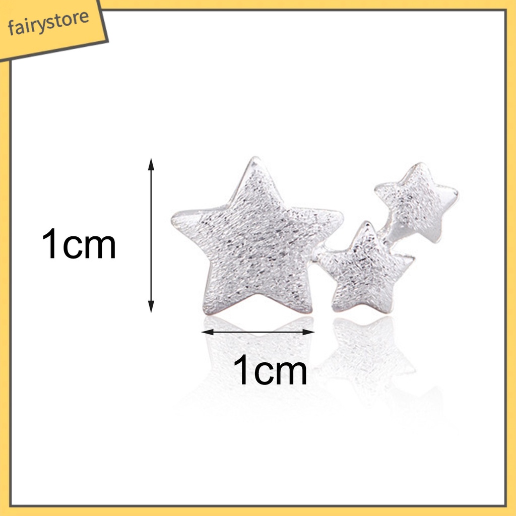 1 Đôi Bông Tai 3 Ngôi Sao Thanh Lịch Dễ Thương