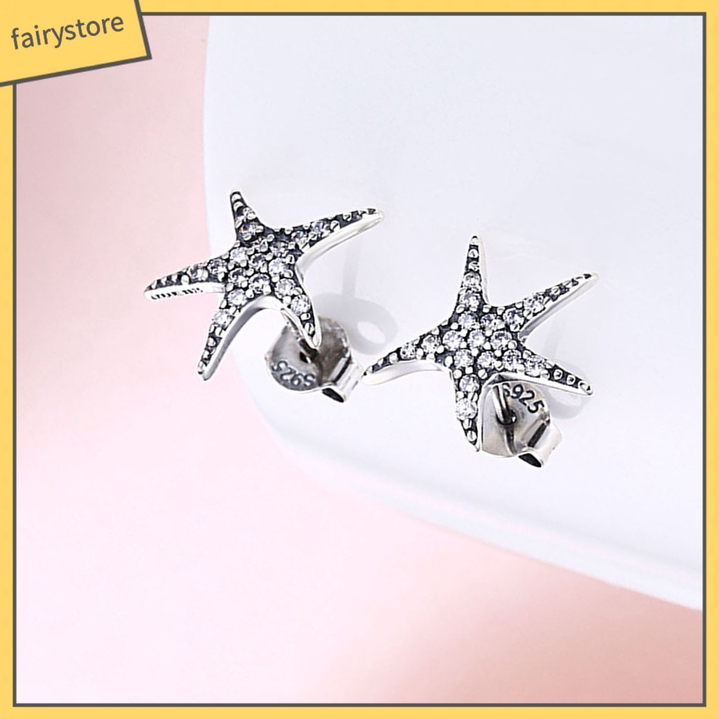 [FRO] 1 Đôi Bông Tai Đinh Tán Hình Sao Biển Dễ Thương Thoải Mái Mặc Làm Quà Tặng