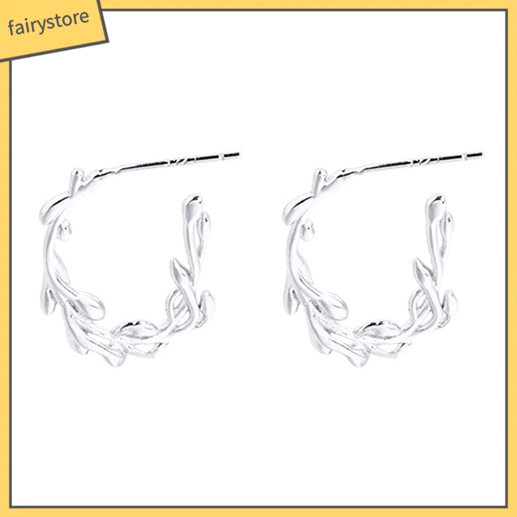 1 Đôi Bông Tai Hình Chiếc Lá Phong Cách Hàn Quốc / Nhật Bản Dành Cho Nữ