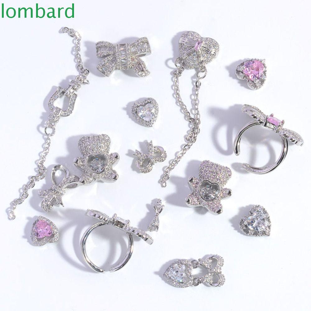 1 Chú Gấu Hồng Trang Trí Móng Tay|Phụ Kiện Trang Trí Móng Tay Hình Nơ Xinh Xắn