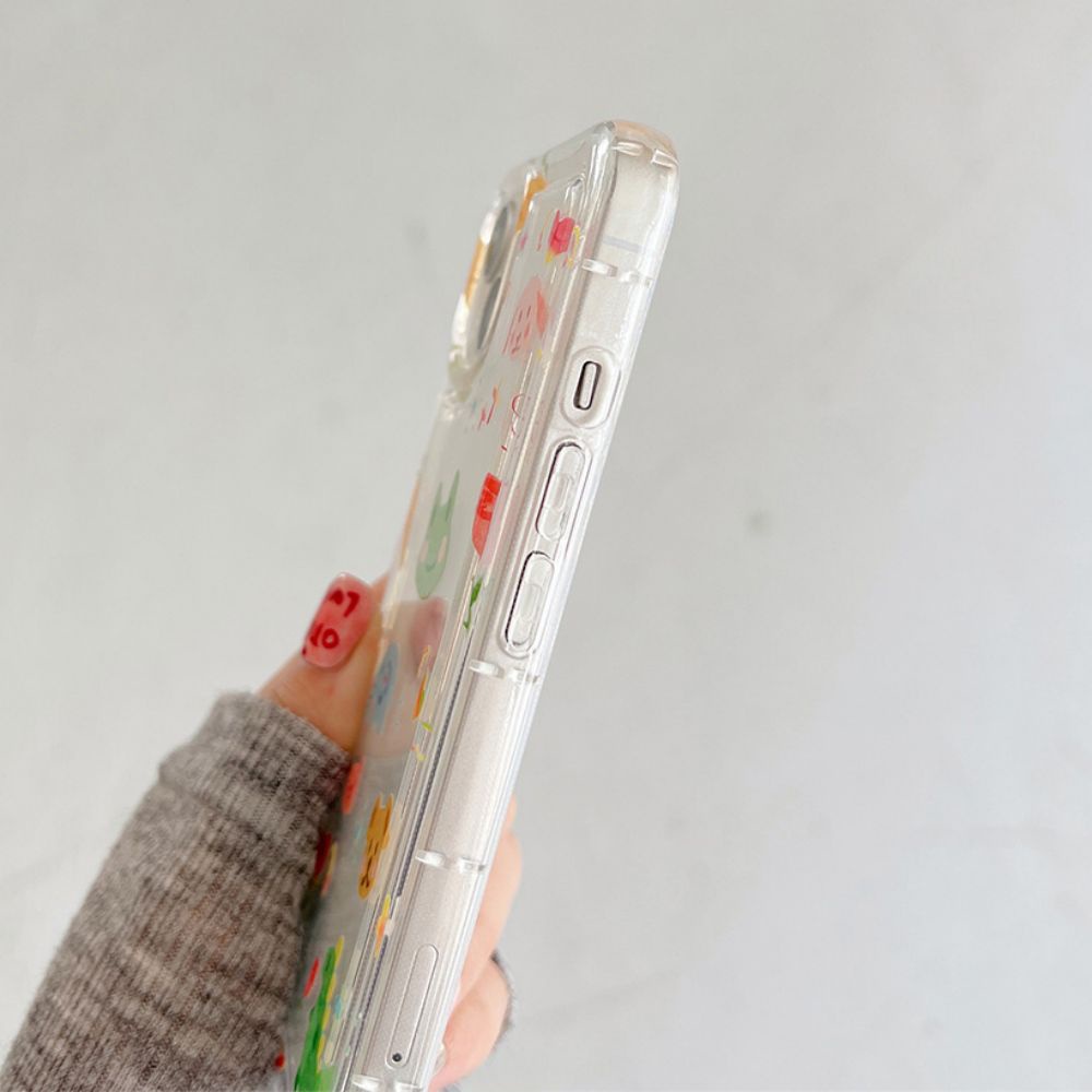 Ốp Điện Thoại TPU Mềm Chống Sốc Họa Tiết Hoạt Hình Graffiti Cho IPhone 11 14 13 12 Pro Max XS XR 7 8 Plus