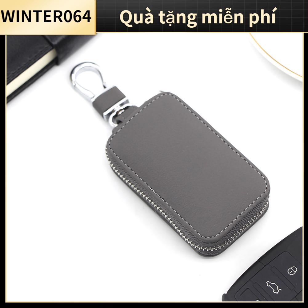 Winter064 Hộp đựng chìa khóa ô tô có kéo di động Chất liệu PU mượt mà hơn Giá đỡ dễ thương để lưu trữ mang theo