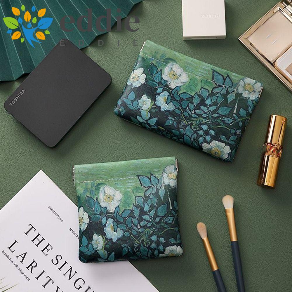 26EDIE Túi Đựng Khăn Giấy / Đồ Dùng In Hình Chiếc Lá Dễ Thương Tiện Dụng Cho Nữ