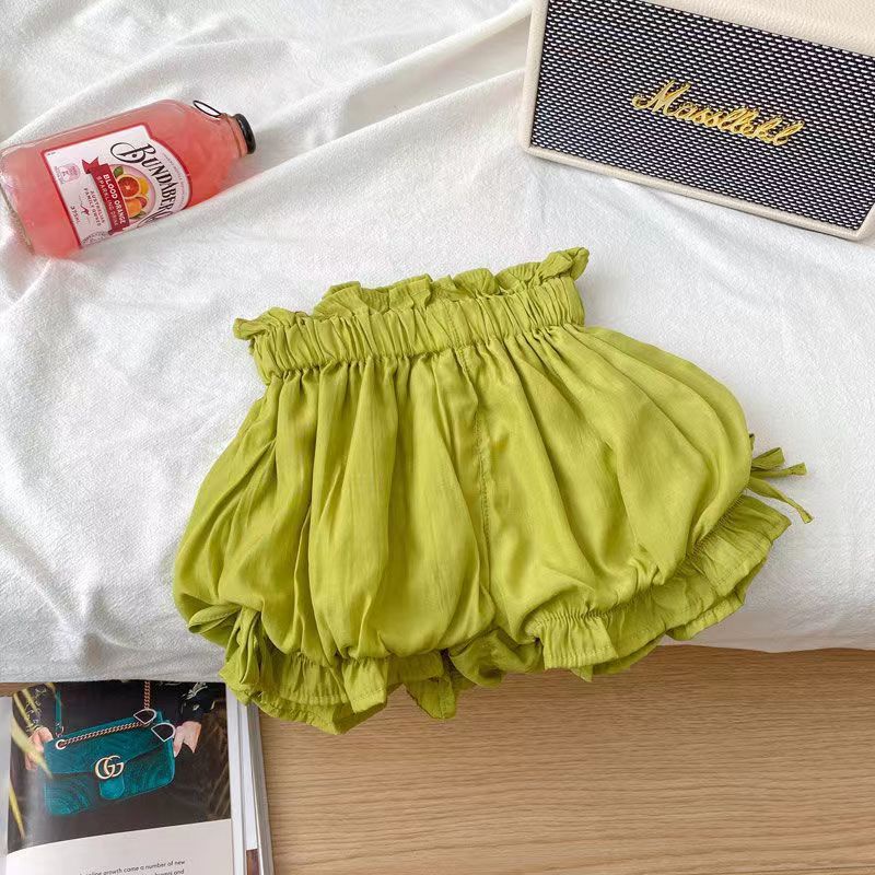 Quần Đùi Mùa Hè Dáng Rộng Họa Tiết Hoa Hợp Thời Trang Cho Bé Gái