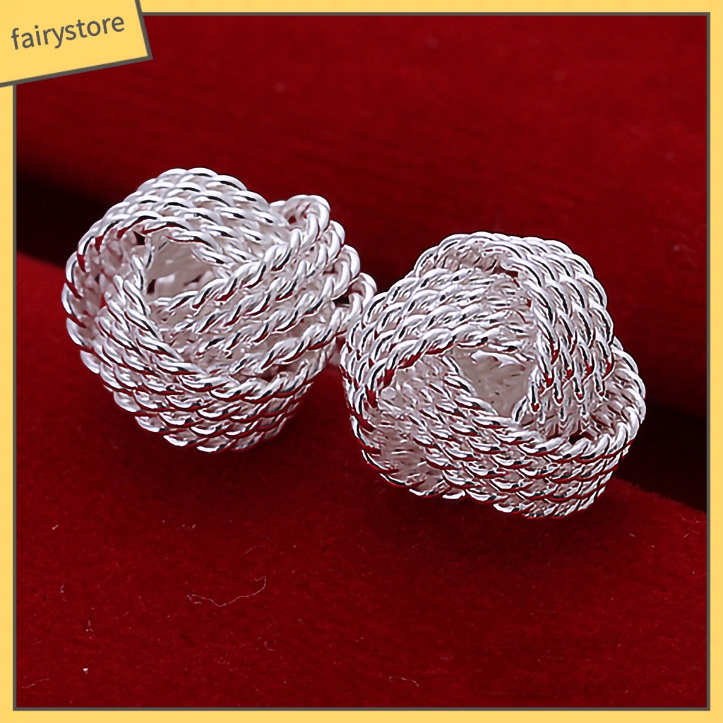 Bộ Khuyên Tai Bóng Lưới Hợp Kim Thân Thiện Với Da Thanh Lịch