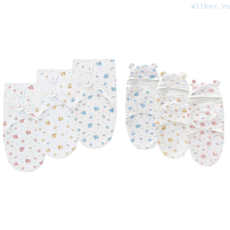 Chăn Quấn Em Bé Sơ Sinh In Họa Tiết Hoạt Hình Dễ Thương