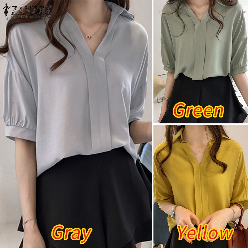 Zanzea Áo Nữ Tay Ngắn Cổ Chữ V Thời Trang Quyến Rũ