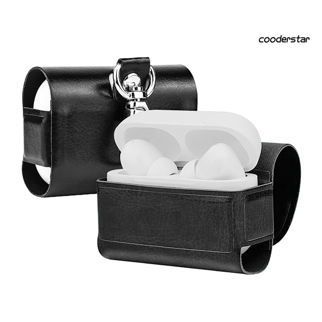 Vỏ Bảo Vệ Hộp Sạc Tai Nghe Bluetooth AirPods 3 / Pro Bằng Da Giả Màu Trơn Chống Sốc / Trầy Xước / Thấm Nước