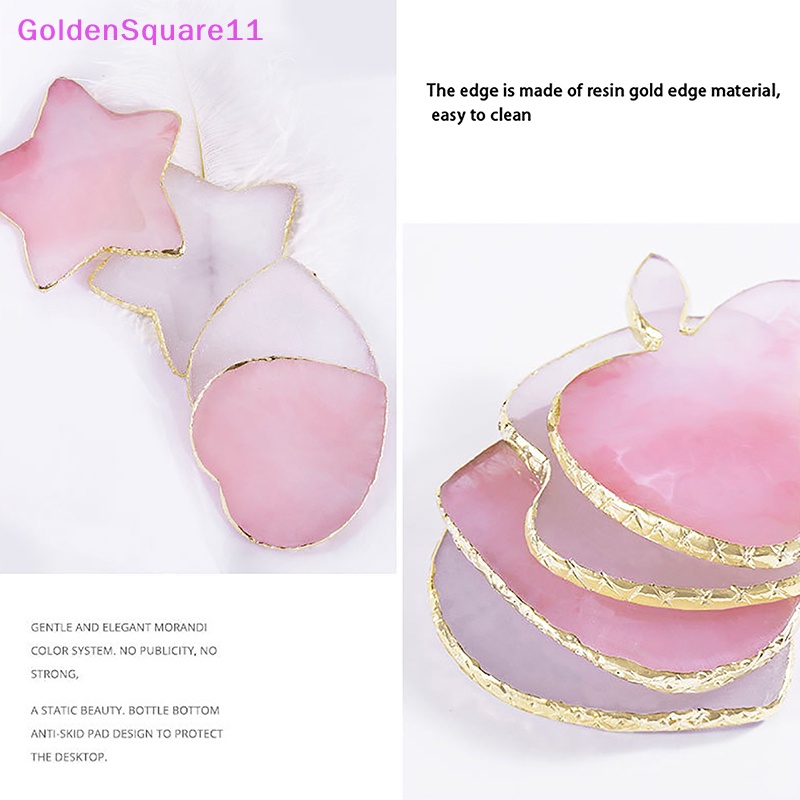 Khay Trưng Bày Móng Tay Bằng Nhựa Resin Màu Vàng Đồng