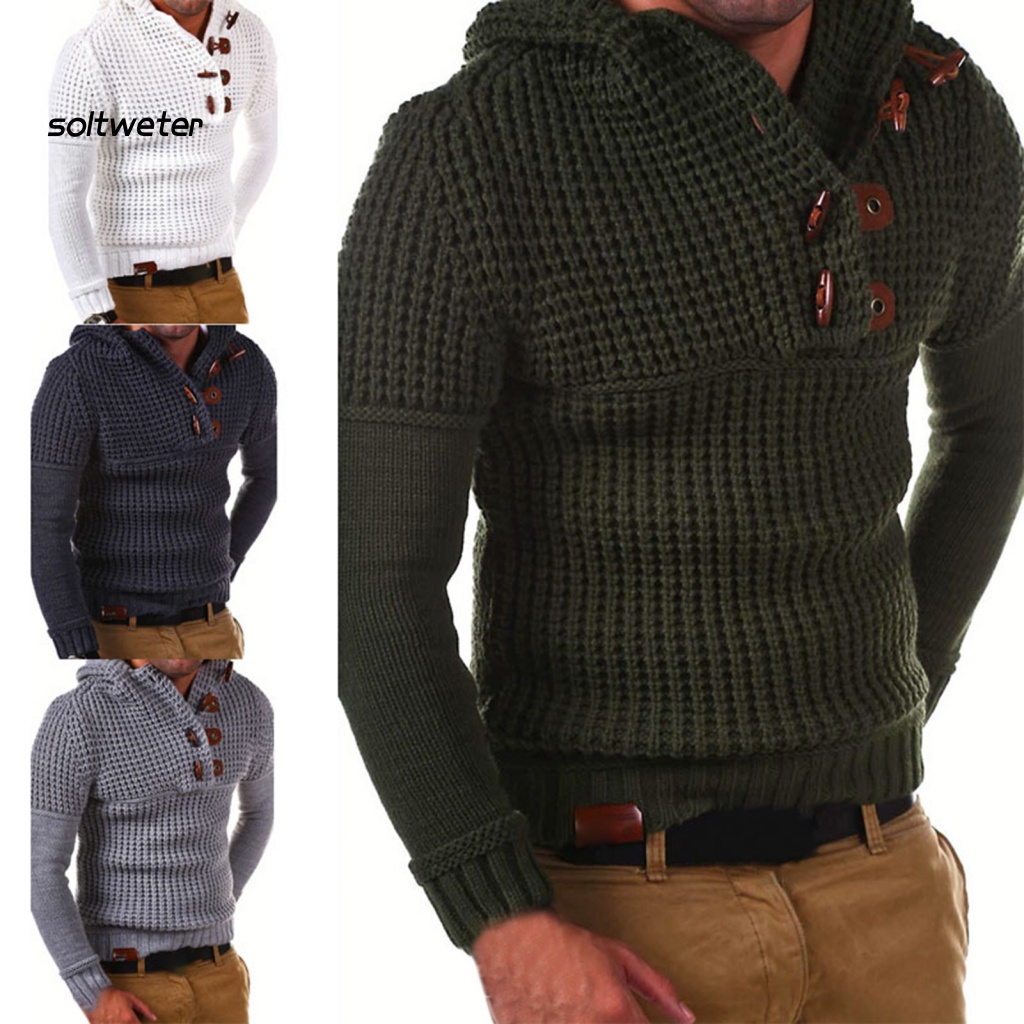 Áo Sweater Dệt Kim Chui Đầu Cổ Chữ V Màu Sắc Trơn Cài Khóa Cổ Điển Thời Trang Mùa Đông Cho Nữ