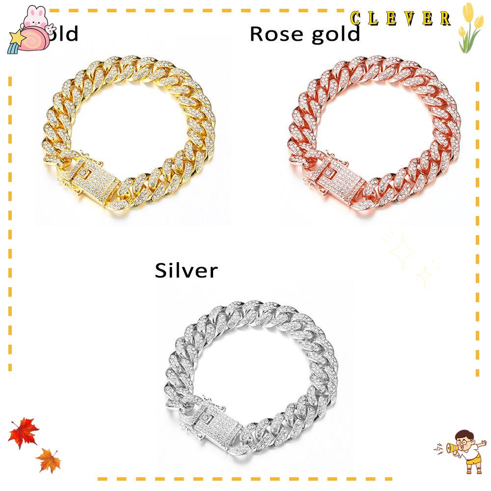 Vòng Đeo Tay Kiểu Hip-Hop Lấp Lánh Sang Trọng Cho Nam Và Nữ