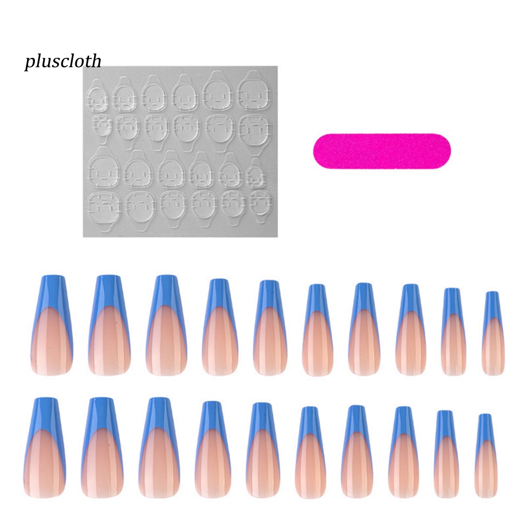 1 Bộ Móng Tay Giả Bằng Nhựa ABS Phong Cách Pháp