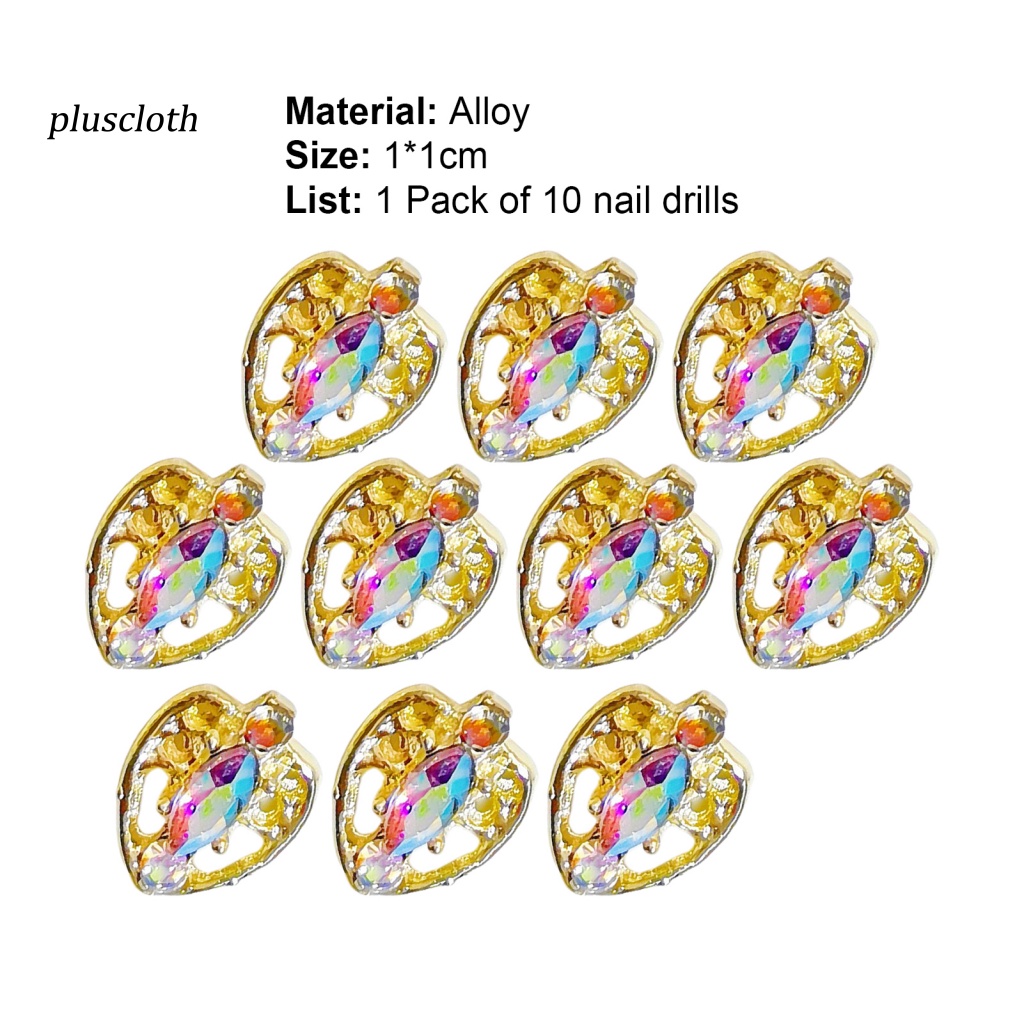 Túi 10 Hạt Đá 3D Nhiều Hình Dạng Trang Trí Móng Tay
