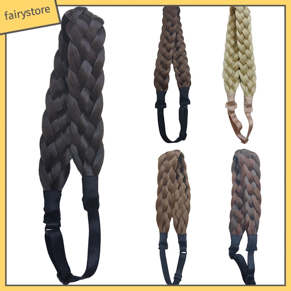 Băng Đô Tóc Giả Thắt Bím Thời Trang Dành Cho Nữ