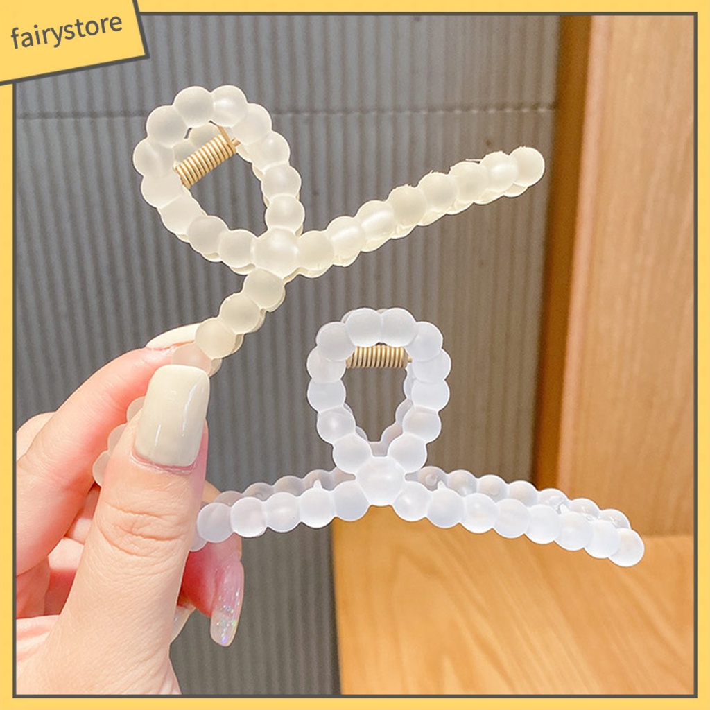 Set 4 Kẹp Tóc Càng Cua Acrylic Trong Suốt Màu Kẹo Tạo Kiểu Tóc Thời Trang