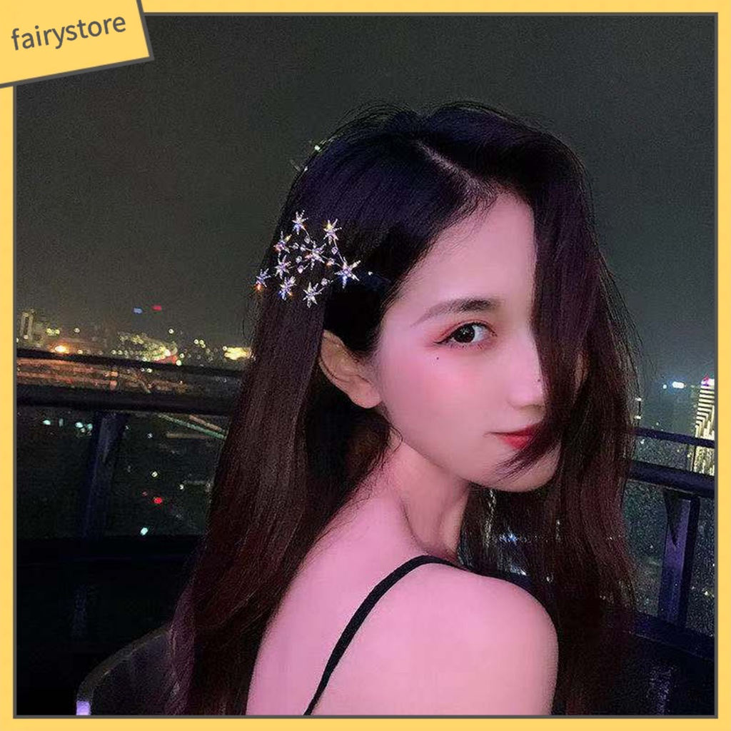 Kẹp Tóc Hình Ngôi Sao Đính Đá Lấp Lánh Thời Trang Cho Nữ