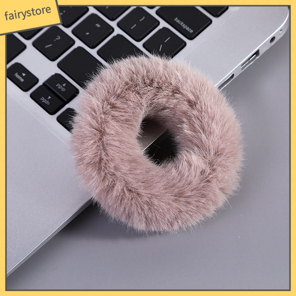 Dây Buộc Tóc Hình Bánh Donut Độ Co Giãn Cao Cho Nữ