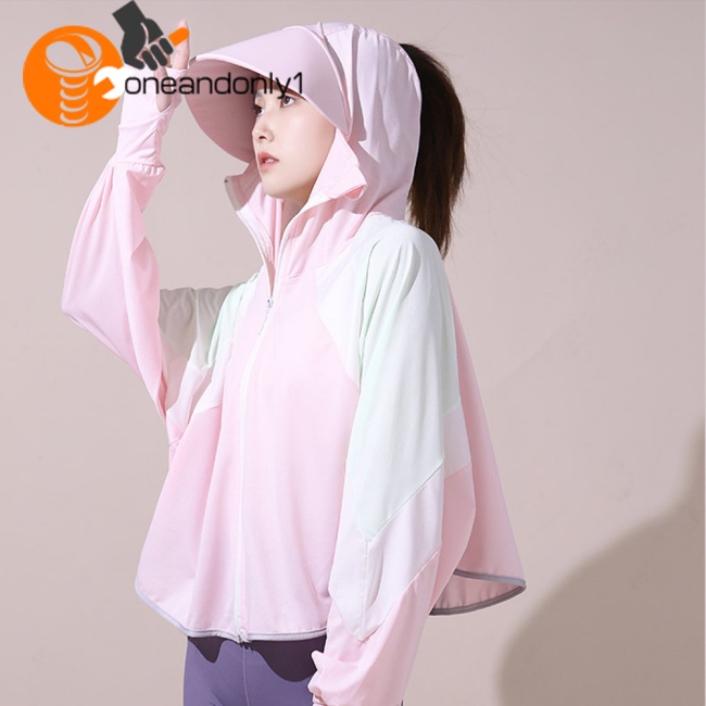 Áo Khoác Chống Nắng Thoáng Khí Bảo Vệ Khỏi Tia Uv Màu Tương Phản Thời Trang Mùa Hè Cho Nữ