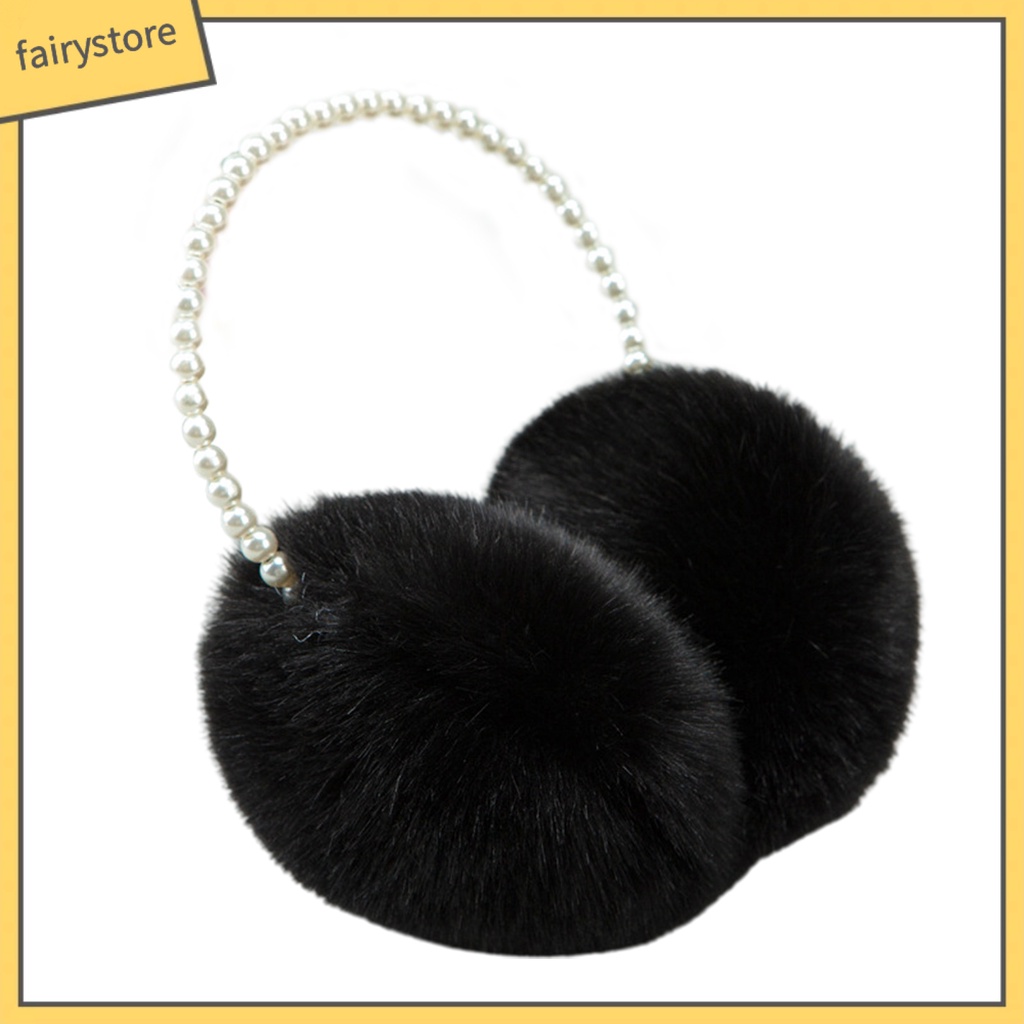 [FRO] Chụp Tai Lông Thỏ Giả Màu Trơn Chống Trượt Thoải Mái Giữ Ấm Tai Dành Cho Nữ Đi Ra Ngoài