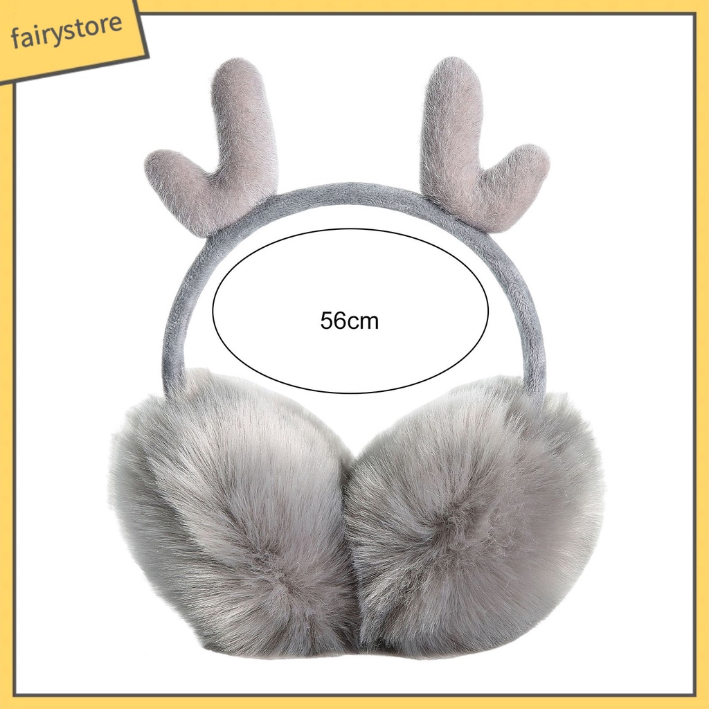 Bông Chụp Tai Phủ Lông Thỏ Giả Mềm Mại Màu Trơn Chống Trượt Thoải Mái Giữ Ấm Mùa Thu Đông Cho Nữ