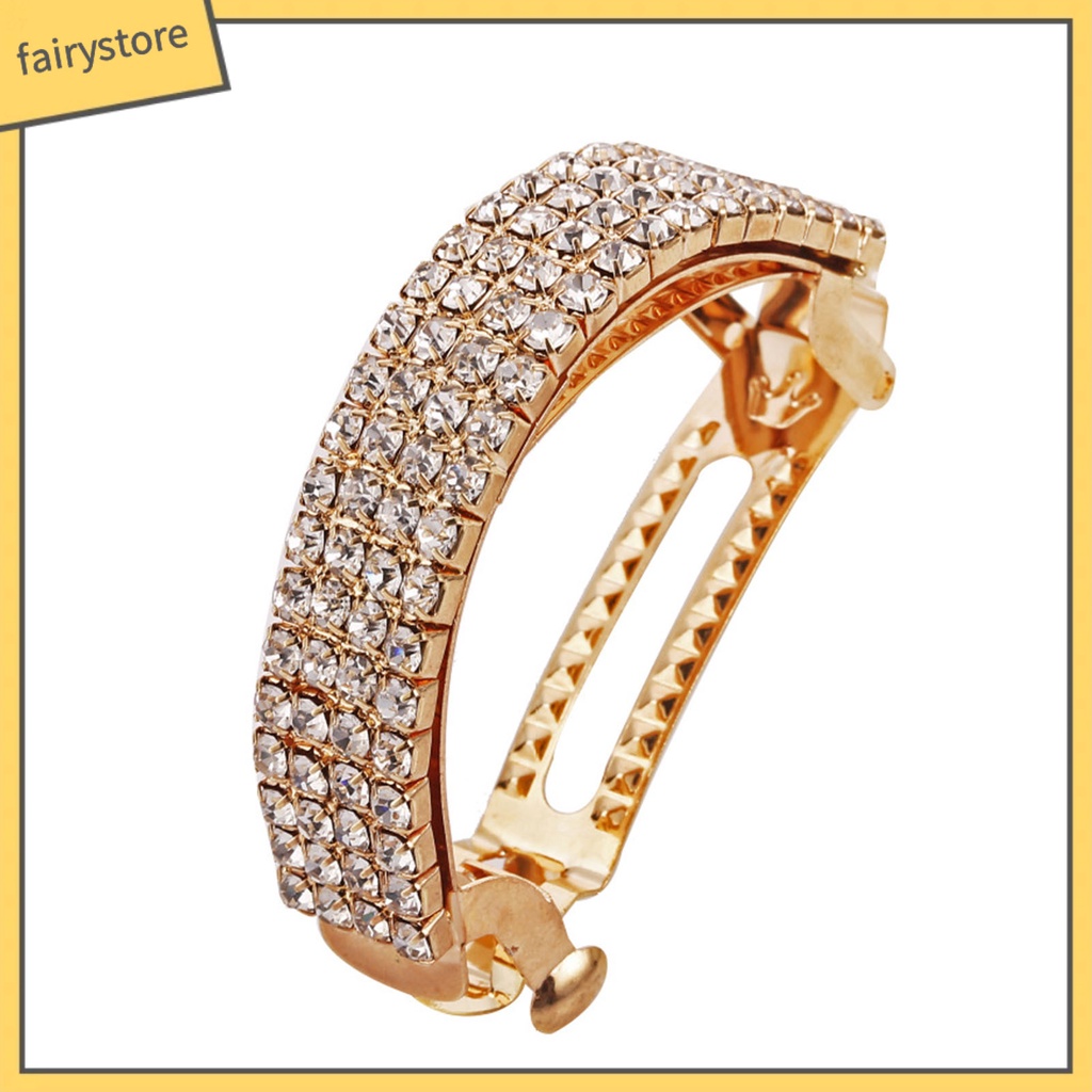 [FRO] Kẹp Tóc Vòm Đính Đá Pha Lê Tinh Tế Thủ Công Mịn Màng Mạnh Dùng Hàng Ngày