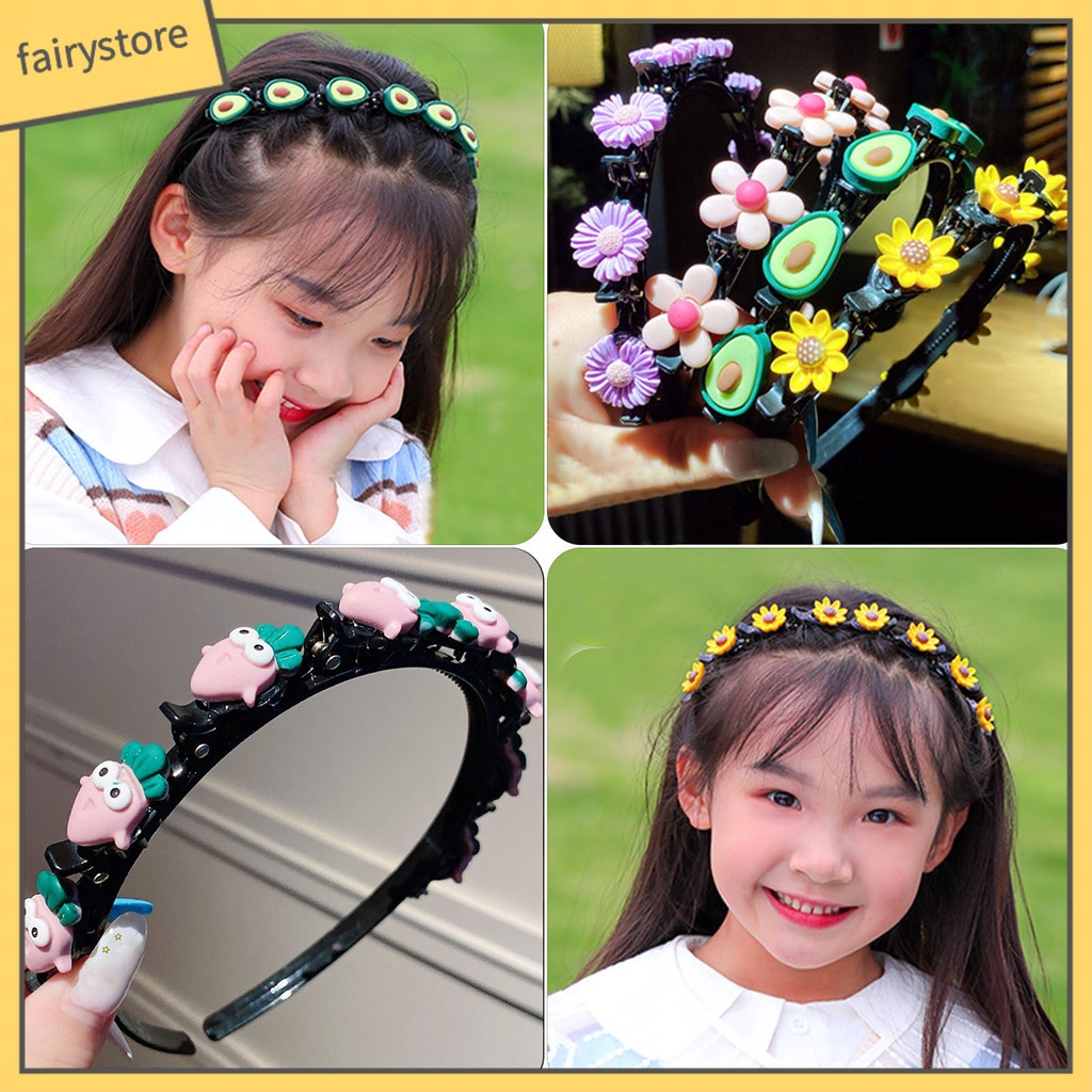 Băng Đô Cài Tóc Đính Hoa Phong Cách Hàn Quốc Tinh Tế Cho Bé Gái