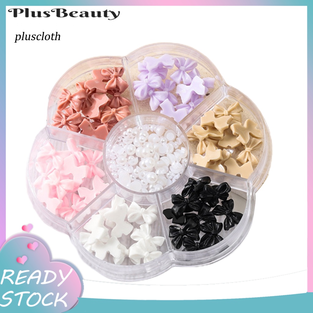 1 Hộp Phụ Kiện Trang Trí Móng Tay Hình Gấu Hoạt Hình 3D