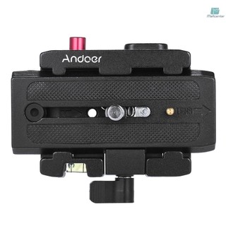 Andoer Video Camera Tripod Quick Release Clamp Adapter with Quick Release Plate Compatible for Manfrotto 501 500AH 701HDV 503HDV Q5 Head