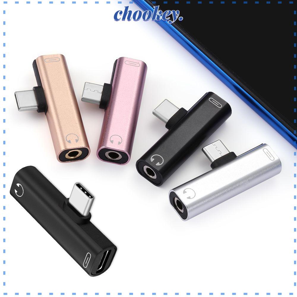 Đầu Chia Cổng Type-C Sang Cổng 3.5mm Cho Samsung S10 S9 Huawei Mate20