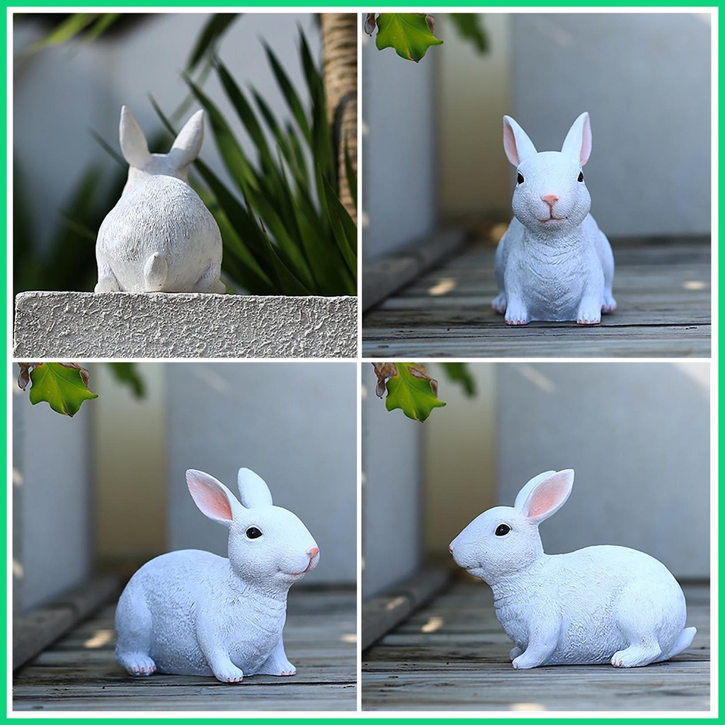 Tượng Hình Thỏ Bunny Dễ Thương Dùng Trang Trí Vườn