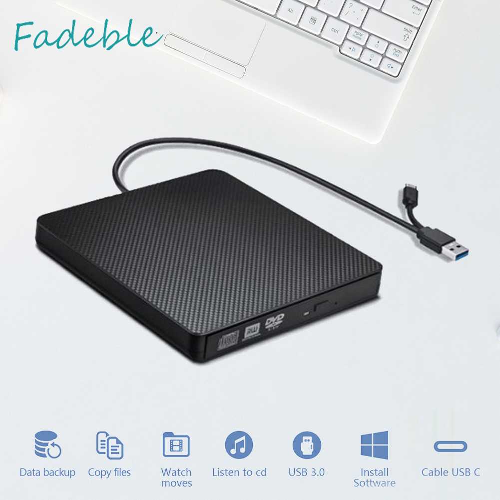 Ổ Đĩa Quang Ngoài USB 3.0 Type-C DVD Cho Laptop Notebook