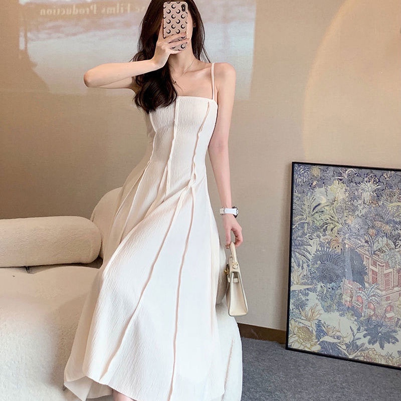 Đầm không tay Thời Trang Hè Phong Cách retro Mới