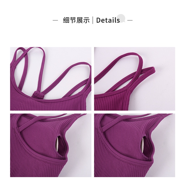 Áo Ngực Thể Thao Có Mút Đệm Chống Sốc Thích Hợp Chạy Bộ / Tập Yoga